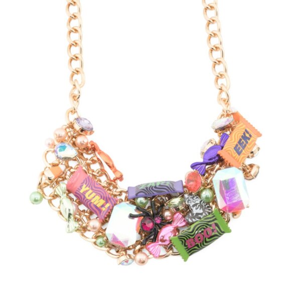 Betsey Johnson Glow in the Dark Candy Statement Necklace - Picture 2 of 2